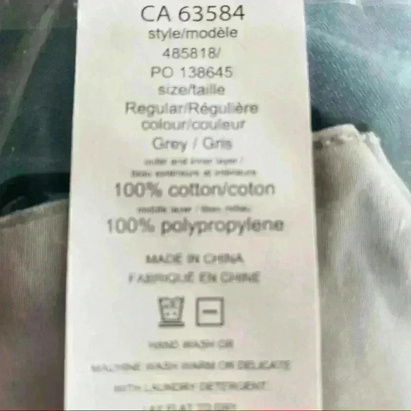 GREY COTTON  FACE MASK - Picture 3 of 3